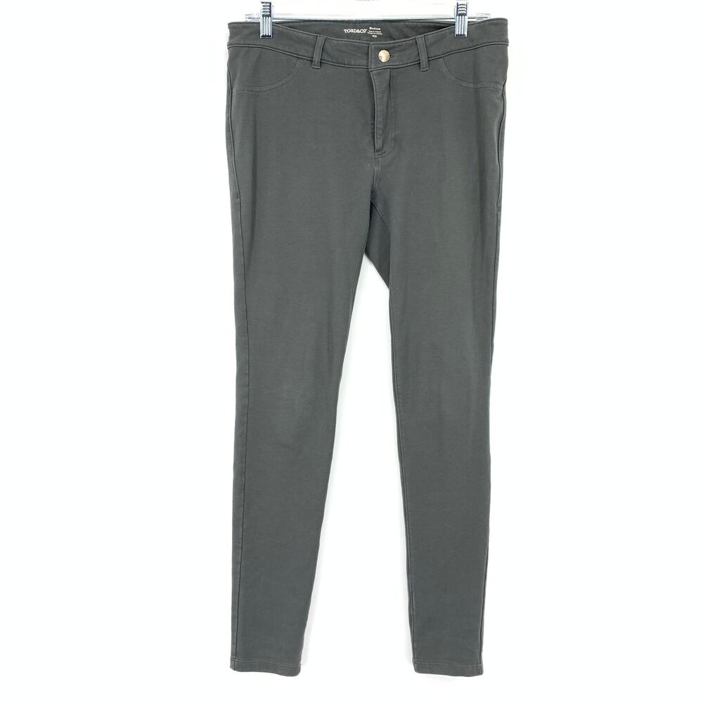 Toad & Co Skinny Stretch Knit Pants Womens Size Medium Dark Gray Low Rise